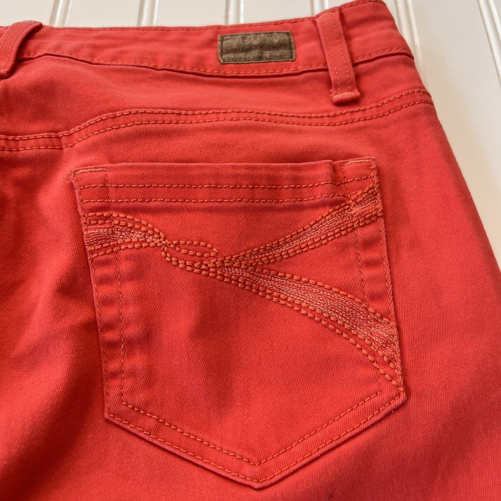 Bandolino Women's Capri Pants Size 10 Coral Pink Cotton Blend Stretch - Picture 3 of 11